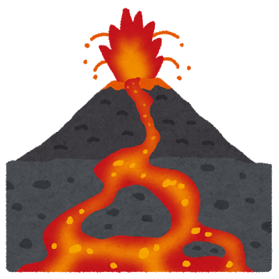 火山が噴火したとき